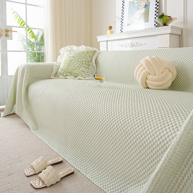 3D Bubble Textured Furniture Protector Throw Cover, Cooling Soft Woven Couch Cover - Ornate Home