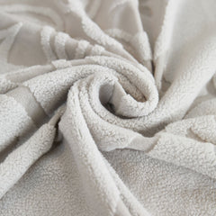 3D Damask Jacquard Stretch Sofa Cover Thick Polar Fleece Couch Slipcover with Straps - Ornate Home