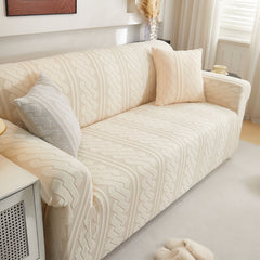 3D Embossed Geometric Couch Slipcover, Stretch Washable Non Slip Furniture Protector - Ornate Home