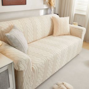 3D Embossed Geometric Couch Slipcover, Stretch Washable Non Slip Furniture Protector - Ornate Home