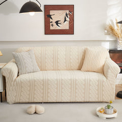 3D Embossed Geometric Couch Slipcover, Stretch Washable Non Slip Furniture Protector - Ornate Home