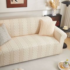 3D Embossed Geometric Couch Slipcover, Stretch Washable Non Slip Furniture Protector - Ornate Home
