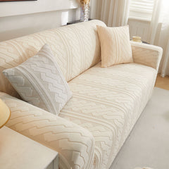 3D Embossed Geometric Couch Slipcover, Stretch Washable Non Slip Furniture Protector - Ornate Home