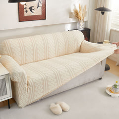 3D Embossed Geometric Couch Slipcover, Stretch Washable Non Slip Furniture Protector - Ornate Home
