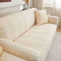 3D Embossed Geometric Couch Slipcover, Stretch Washable Non Slip Furniture Protector - Ornate Home