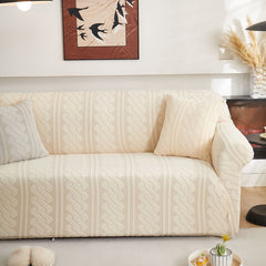 3D Embossed Geometric Couch Slipcover, Stretch Washable Non Slip Furniture Protector - Ornate Home