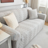3D Embossed Geometric Couch Slipcover, Stretch Washable Non Slip Furniture Protector - Ornate Home
