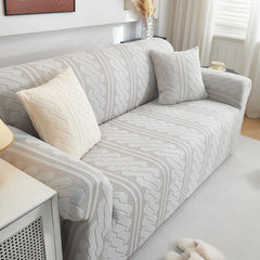 3D Embossed Geometric Couch Slipcover, Stretch Washable Non Slip Furniture Protector - Ornate Home