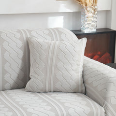 3D Embossed Geometric Couch Slipcover, Stretch Washable Non Slip Furniture Protector - Ornate Home