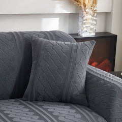 3D Embossed Geometric Couch Slipcover, Stretch Washable Non Slip Furniture Protector - Ornate Home