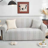 3D Embossed Geometric Couch Slipcover, Stretch Washable Non Slip Furniture Protector - Ornate Home