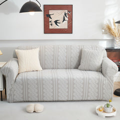 3D Embossed Geometric Couch Slipcover, Stretch Washable Non Slip Furniture Protector - Ornate Home