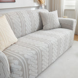 3D Embossed Geometric Couch Slipcover, Stretch Washable Non Slip Furniture Protector - Ornate Home
