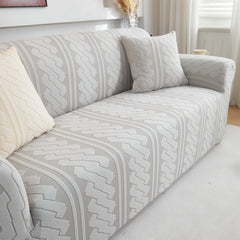 3D Embossed Geometric Couch Slipcover, Stretch Washable Non Slip Furniture Protector - Ornate Home