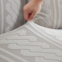 3D Embossed Geometric Couch Slipcover, Stretch Washable Non Slip Furniture Protector - Ornate Home