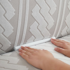 3D Embossed Geometric Couch Slipcover, Stretch Washable Non Slip Furniture Protector - Ornate Home