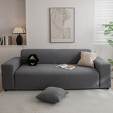 3D Grid Jacquard Sofa Cover, High Stretch Plush Waffle Couch Slipcover with Tie Straps - Ornate Home