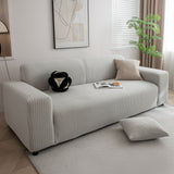 3D Grid Jacquard Sofa Cover, High Stretch Plush Waffle Couch Slipcover with Tie Straps - Ornate Home