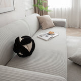 3D Grid Jacquard Sofa Cover, High Stretch Plush Waffle Couch Slipcover with Tie Straps - Ornate Home