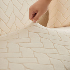 3D Jacquard Couch Slipcover, Washable Non Slip Soft Couch Sofa Cover for Kids, Pets - Ornate Home
