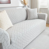 3D Jacquard Couch Slipcover, Washable Non Slip Soft Couch Sofa Cover for Kids, Pets - Ornate Home