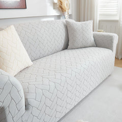 3D Jacquard Couch Slipcover, Washable Non Slip Soft Couch Sofa Cover for Kids, Pets - Ornate Home
