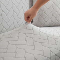 3D Jacquard Couch Slipcover, Washable Non Slip Soft Couch Sofa Cover for Kids, Pets - Ornate Home