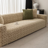 3D Jacquard Geometric Sofa Cover, High Stretch Soft Polar Fleece Slipcover for Couch - Ornate Home