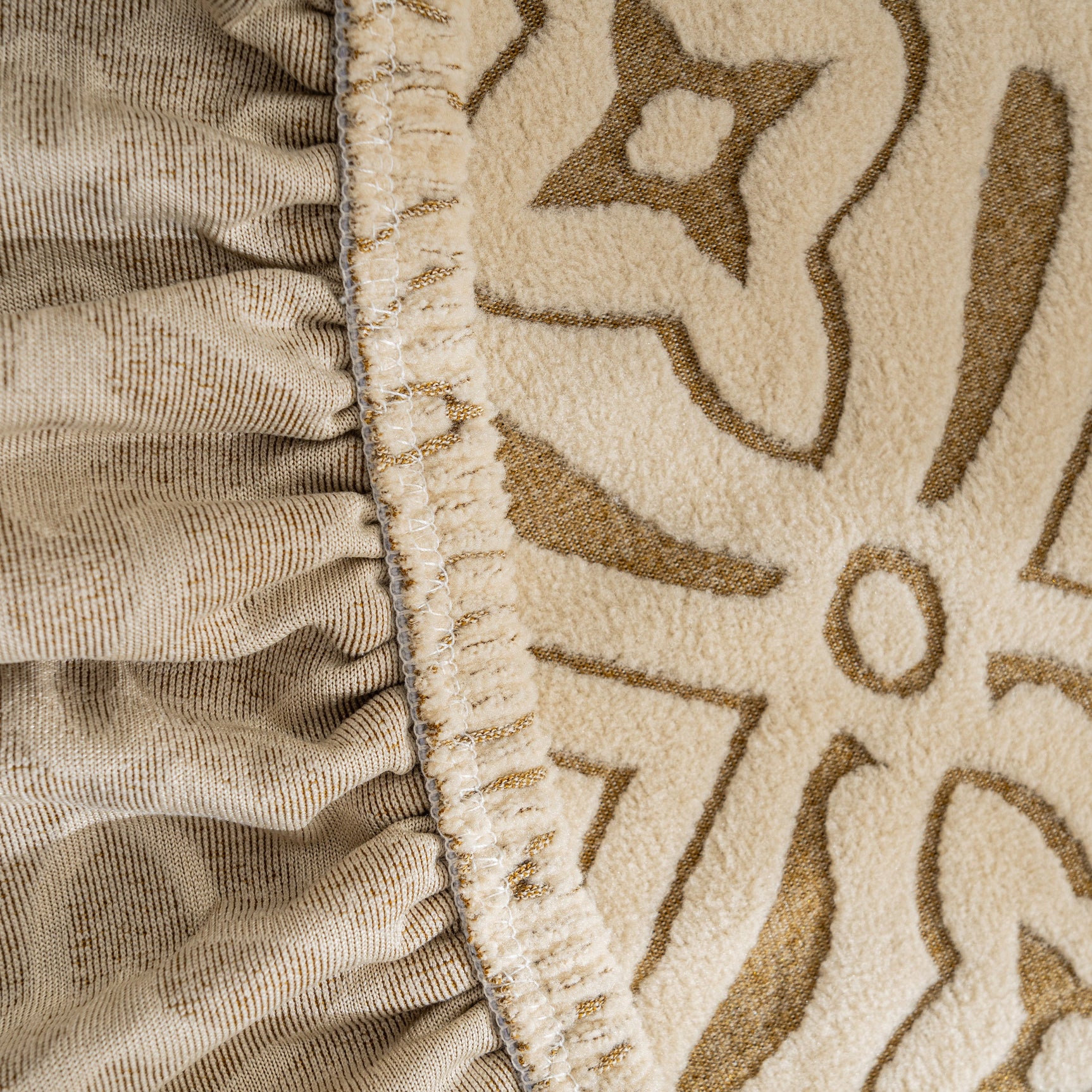 3D Jacquard Geometric Sofa Cover, High Stretch Soft Polar Fleece Slipcover for Couch - Ornate Home