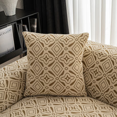 3D Jacquard Geometric Sofa Cover, High Stretch Soft Polar Fleece Slipcover for Couch - Ornate Home