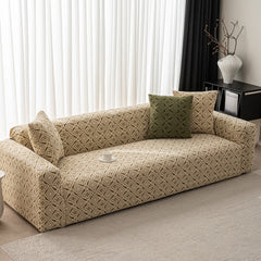 3D Jacquard Geometric Sofa Cover, High Stretch Soft Polar Fleece Slipcover for Couch - Ornate Home