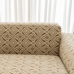 3D Jacquard Geometric Sofa Cover, High Stretch Soft Polar Fleece Slipcover for Couch - Ornate Home
