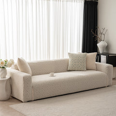 3D Jacquard Geometric Sofa Cover, High Stretch Soft Polar Fleece Slipcover for Couch - Ornate Home