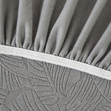 3D Jacquard Leaf Pattern Couch Slipcover, High Stretch Washable Textured Sofa Cover - Ornate Home