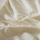 3D Jacquard Leaf Pattern Couch Slipcover, High Stretch Washable Textured Sofa Cover - Ornate Home