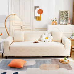 3D Leaves Jacquard Couch Slipcovers Non-Slip Cozy Stretchy Couch Covers for Sectional - Ornate Home