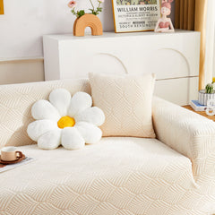 3D Leaves Jacquard Couch Slipcovers Non-Slip Cozy Stretchy Couch Covers for Sectional - Ornate Home