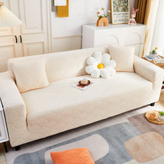 3D Leaves Jacquard Couch Slipcovers Non-Slip Cozy Stretchy Couch Covers for Sectional - Ornate Home