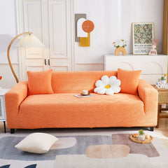 3D Leaves Jacquard Couch Slipcovers Non-Slip Cozy Stretchy Couch Covers for Sectional - Ornate Home