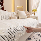 3D Quilted Thick Cotton Sofa Cover Non-Slip Couch Throw for Fabric & Leather Sofas - Ornate Home