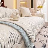 3D Quilted Thick Cotton Sofa Cover Non-Slip Couch Throw for Fabric & Leather Sofas - Ornate Home