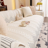 3D Quilted Thick Cotton Sofa Cover Non-Slip Couch Throw for Fabric & Leather Sofas - Ornate Home