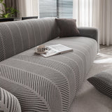 High Stretch Chevron Sofa Cover, Soft Washable Textured Jacquard Slipcover for Couch