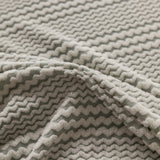 Modern Textured Stretch Sofa Cover, Plush Fleece Sofa Slipcover with 3D Stripe Texture