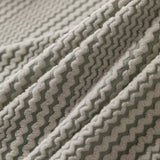 Modern Textured Stretch Sofa Cover, Plush Fleece Sofa Slipcover with 3D Stripe Texture
