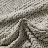 Modern Textured Stretch Sofa Cover, Plush Fleece Sofa Slipcover with 3D Stripe Texture
