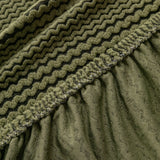 Modern Textured Stretch Sofa Cover, Plush Fleece Sofa Slipcover with 3D Stripe Texture