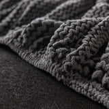 Modern Textured Stretch Sofa Cover, Plush Fleece Sofa Slipcover with 3D Stripe Texture
