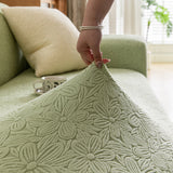 High Elastic Floral Couch Slipcover, Jacquard Stretch Non-Slip Furniture Protector