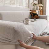 High Elastic Floral Couch Slipcover, Jacquard Stretch Non-Slip Furniture Protector